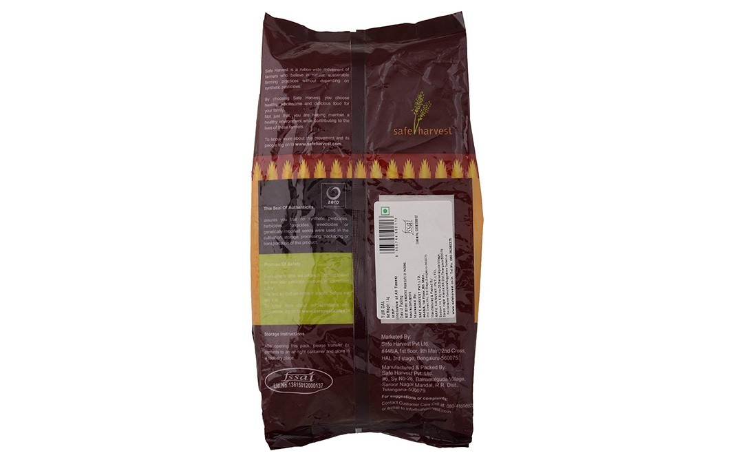 Safe Harvest Tur Dal    Pack  1 kilogram